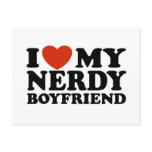 I Love My Nerdy Boyfriend Postcards