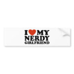 I Love My Nerdy Girlfriend Bumper Stickers