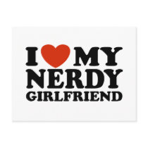 I Love My Nerdy Girlfriend Post Card