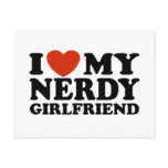 I Love My Nerdy Girlfriend Post Card