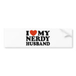 I Love My Nerdy Husband Bumper Sticker