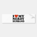 I Love My Nerdy Husband Bumper Sticker I Love My Nerdy Husband Bumper Sticker