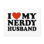I Love My Nerdy Husband Postcards