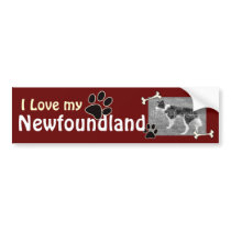 I love my Newfoundland Bumper Sticker bumper stickers