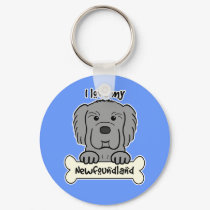 I Love My Newfoundland keychains