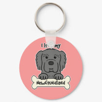 I Love My Newfoundland keychains