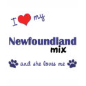 I Love My Newfoundland Mix (Female Dog) t-shirts by muttybuddy I Love My Newfoundland Mix (Female Dog) t-shirts