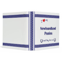 I Love My Newfoundland Ponies (Multiple Ponies) 3 Ring Binder