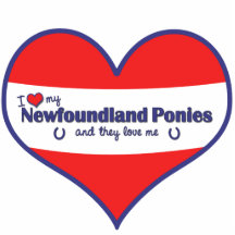 I Love My Newfoundland Ponies (Multiple Ponies) Photo Cutout