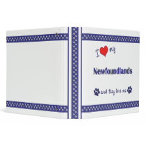 I Love My Newfoundlands (Multiple Dogs) 3 Ring Binders