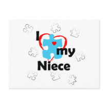 I Love My Niece - Autism postcards