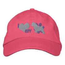 I Love my Norfolk Terrier Embroidered Hat (Purple) embroidered hats by MenagerieMayhem I Love my Norfolk Terrier Embroidered Hat (Purple) embroidered hats