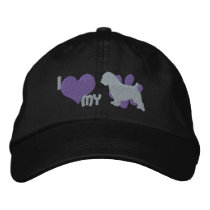 I Love my Norfolk Terrier Embroidered Hat (Silver) embroidered hats by MenagerieMayhem I Love my Norfolk Terrier Embroidered Hat (Silver) embroidered hats