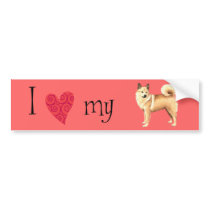 I Love my Norwegian Buhund Bumper Sticker