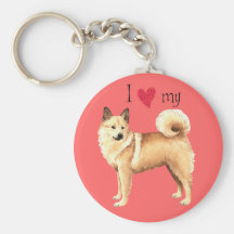I Love my Norwegian Buhund Key Chains