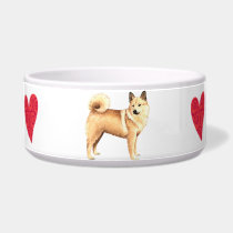 I Love my Norwegian Buhund Pet Bowl