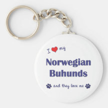 I Love My Norwegian Buhunds (Multiple Dogs) Keychains