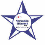 I Love My Norwegian Elkhound Mix (Male Dog) Photo Sculptures