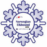 I Love My Norwegian Elkhound Mix (Male Dog) Photo Sculptures