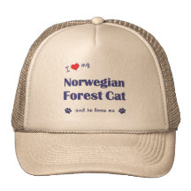 I Love My Norwegian Forest Cat (Male Cat) Hat