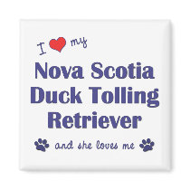 I Love My Nova Scotia Duck Tolling Retriever (She) magnets by thatsalottadogs I Love My Nova Scotia Duck Tolling Retriever (She) magnets