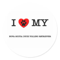I LOVE MY NOVA SCOTIA DUCK TOLLING RETRIEVER STICKERS