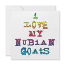I Love My Nubian Goats invitations by LiveSimply I Love My Nubian Goats invitations