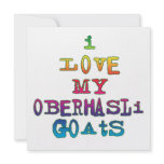 I Love My Oberhasli Goats Custom Invitations