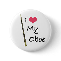 I Love My Oboe Pin
