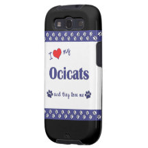 I Love My Ocicats (Multiple Cats) Galaxy SIII Cases