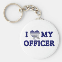 I Love My Officer Key Chain