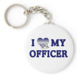 I Love My Officer Key Chain