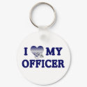 I Love My Officer keychains
