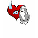 I Love my Old English Sheepdog Apparel t-shirts by MenagerieMayhem I Love my Old English Sheepdog Apparel t-shirts
