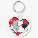 I Love my Old English Sheepdog Keychain