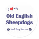I Love My Old English Sheepdogs (Multiple Dogs) stickers