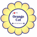 I Love My Orange Cat (Female Cat) Acrylic Cut Outs