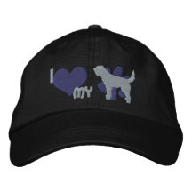 I Love my Otterhound Embroidered Hat (Gray)
