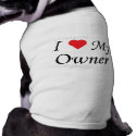 I Love My Owner pet clothing by Ladiebug I Love My Owner pet clothing