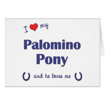 I Love My Palomino Pony (Male Pony) Cards