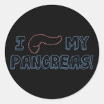 I Love My Pancreas Round Stickers
