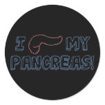 I Love My Pancreas Round Stickers