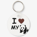 I LOVE MY PANDA keychains
