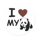 I LOVE MY PANDA stickers