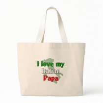 I Love My Papa Canvas Bags