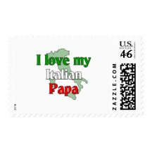 I Love My Papa Postage Stamps