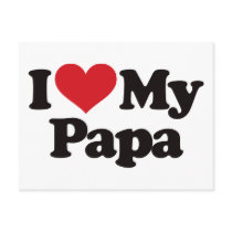 I Love My Papa postcards