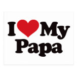 I Love My Papa Postcard