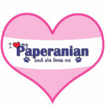 I Love My Paperanian (Female Dog) Photo Sculpture
