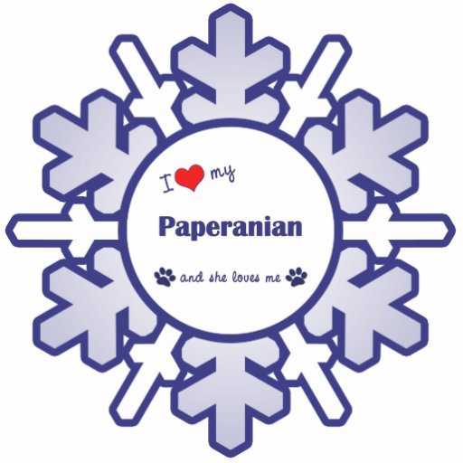 I Love My Paperanian (Female Dog) Photo Sculpture